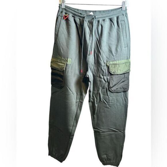 NWT Staple Men’s Army Green Cargo Jogger Sweatpants - Size XL - Picture 1 of 11